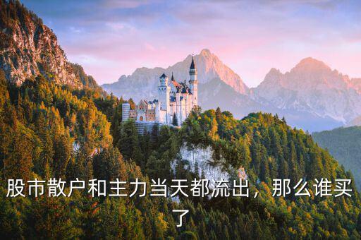 主力買(mǎi)了多少剩下都是散戶(hù),股市散戶(hù)和主力當(dāng)天都流出