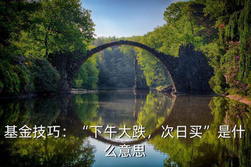 基金技巧：“下午大跌，次日買”是什么意思