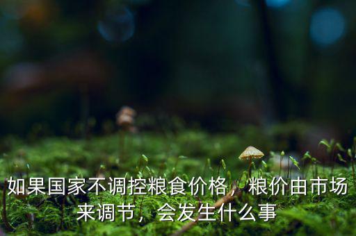 如果國(guó)家不調(diào)控糧食價(jià)格，糧價(jià)由市場(chǎng)來(lái)調(diào)節(jié)，會(huì)發(fā)生什么事