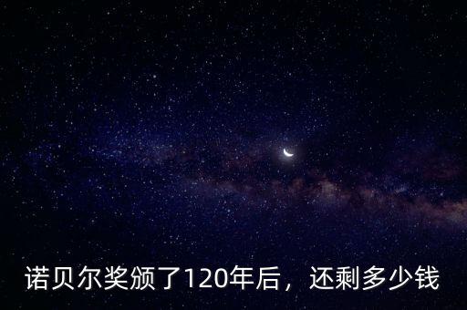 諾貝爾獎(jiǎng)?lì)C了120年后，還剩多少錢(qián)