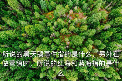 所說的黑天鵝事件指的是什么，另外在做營銷時(shí)，所說的紅海和藍(lán)海指的是什么