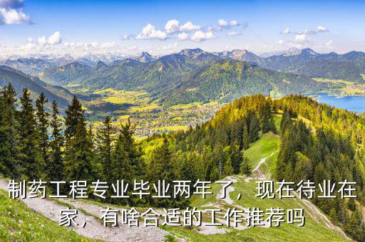 制藥工程專業(yè)畢業(yè)兩年了，現(xiàn)在待業(yè)在家，有啥合適的工作推薦嗎