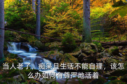 當(dāng)人老了，癡呆且生活不能自理，該怎么辦如何有尊嚴(yán)地活著