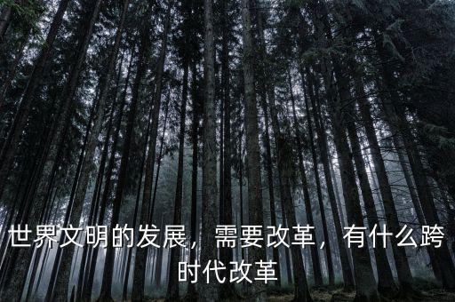 世界文明的發(fā)展，需要改革，有什么跨時(shí)代改革