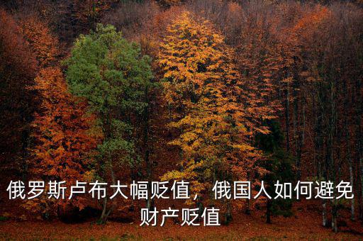 俄羅斯盧布大幅貶值，俄國人如何避免財(cái)產(chǎn)貶值