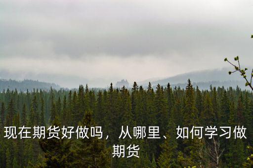 現(xiàn)在期貨好做嗎，從哪里、如何學(xué)習(xí)做期貨