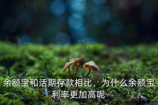 余額寶和活期存款相比，為什么余額寶利率更加高呢