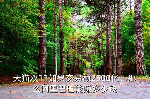 天貓雙11如果交易額2500億，那么阿里巴巴能賺多少錢