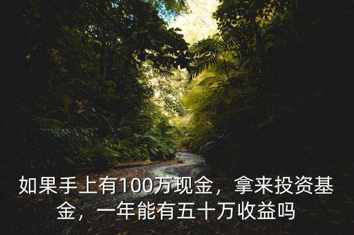如果手上有100萬現(xiàn)金，拿來投資基金，一年能有五十萬收益嗎