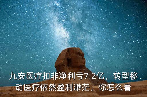九安醫(yī)療扣非凈利虧7.2億，轉(zhuǎn)型移動醫(yī)療依然盈利渺茫，你怎么看