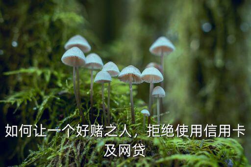 如何讓一個(gè)好賭之人，拒絕使用信用卡及網(wǎng)貸