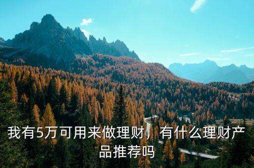 我有5萬可用來做理財，有什么理財產(chǎn)品推薦嗎