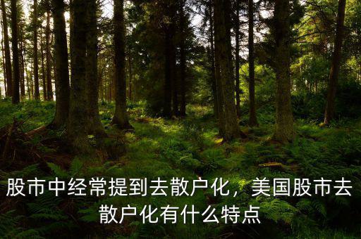 股市中經(jīng)常提到去散戶化，美國(guó)股市去散戶化有什么特點(diǎn)