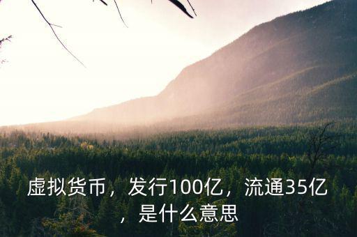 虛擬貨幣，發(fā)行100億，流通35億，是什么意思