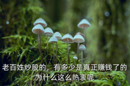 老百姓炒股的，有多少是真正賺錢了的為什么這么熱衷呢