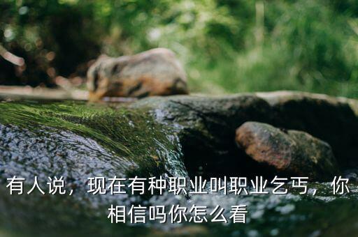 有人說，現(xiàn)在有種職業(yè)叫職業(yè)乞丐，你相信嗎你怎么看