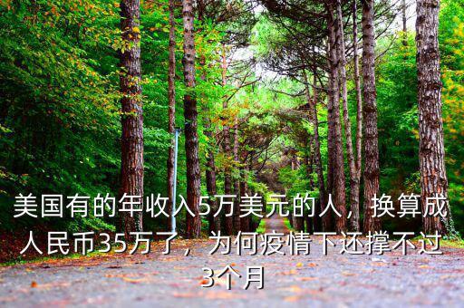 美國有的年收入5萬美元的人，換算成人民幣35萬了，為何疫情下還撐不過3個月