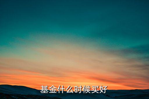 基金什么時(shí)候買(mǎi)好