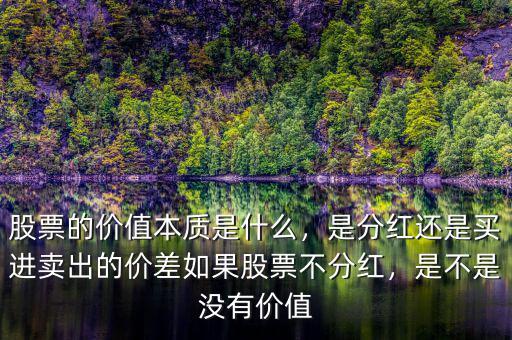 股票的價(jià)值本質(zhì)是什么，是分紅還是買進(jìn)賣出的價(jià)差如果股票不分紅，是不是沒有價(jià)值