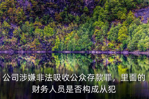 公司涉嫌非法吸收公眾存款罪，里面的財(cái)務(wù)人員是否構(gòu)成從犯