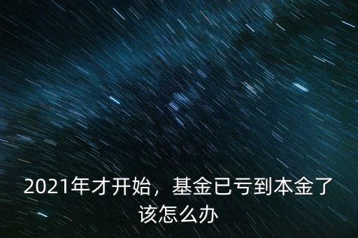 2021年才開始，基金已虧到本金了該怎么辦