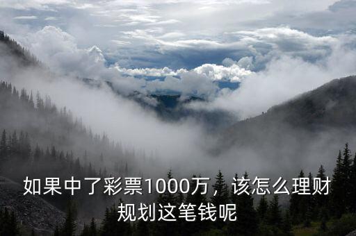 如果中了彩票1000萬，該怎么理財規(guī)劃這筆錢呢