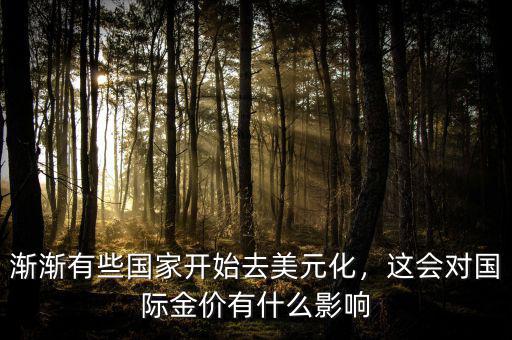 漸漸有些國(guó)家開始去美元化，這會(huì)對(duì)國(guó)際金價(jià)有什么影響