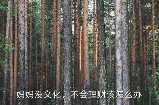 媽媽沒文化，不會(huì)理財(cái)該怎么辦