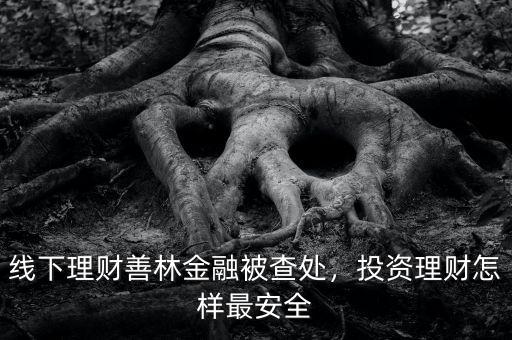 線下理財善林金融被查處，投資理財怎樣最安全