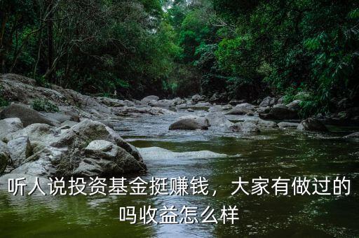 聽人說投資基金挺賺錢，大家有做過的嗎收益怎么樣