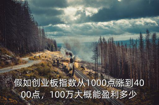 假如創(chuàng)業(yè)板指數(shù)從1000點漲到4000點，100萬大概能盈利多少