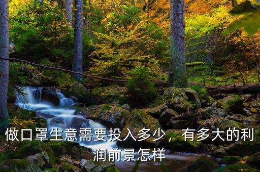 做口罩生意需要投入多少，有多大的利潤(rùn)前景怎樣