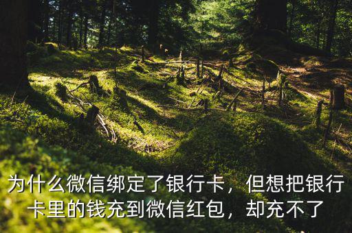 為什么微信綁定了銀行卡，但想把銀行卡里的錢(qián)充到微信紅包，卻充不了