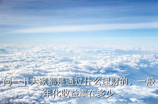 問(wèn)一下大家都是通過(guò)什么理財(cái)?shù)?，一般年化收益率在多? class=