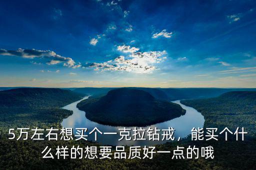 5萬(wàn)左右想買(mǎi)個(gè)一克拉鉆戒，能買(mǎi)個(gè)什么樣的想要品質(zhì)好一點(diǎn)的哦