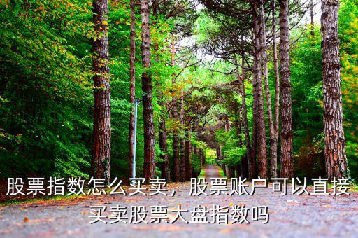 股票指數(shù)怎么買賣，股票賬戶可以直接買賣股票大盤指數(shù)嗎