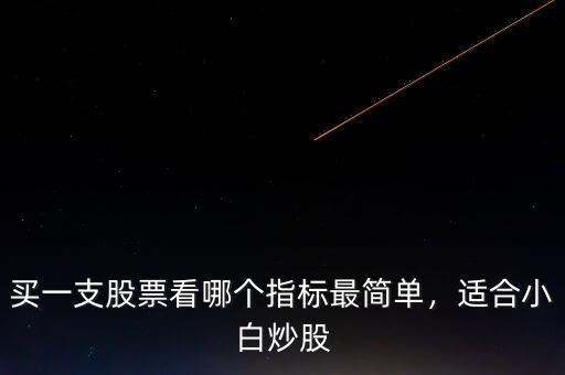 買一支股票看哪個(gè)指標(biāo)最簡單，適合小白炒股
