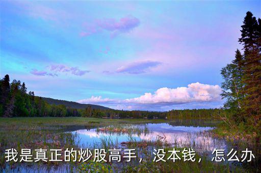 我是真正的炒股高手，沒(méi)本錢(qián)，怎么辦