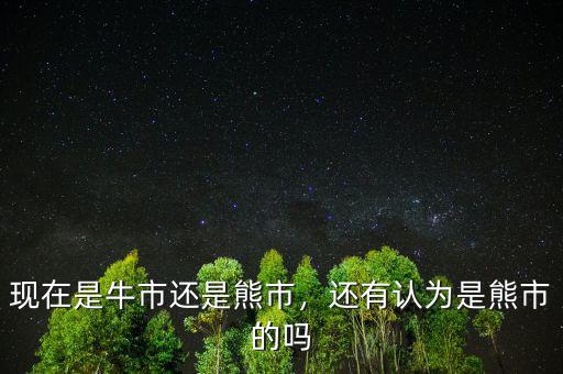 現(xiàn)在是牛市還是熊市，還有認為是熊市的嗎