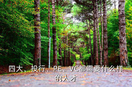 四大、投行、PE、VC都需要什么樣的人才