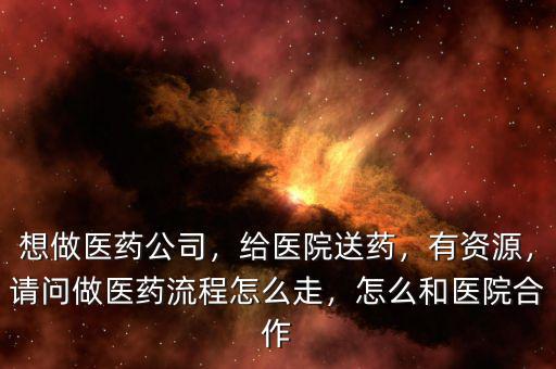 想做醫(yī)藥公司，給醫(yī)院送藥，有資源，請(qǐng)問(wèn)做醫(yī)藥流程怎么走，怎么和醫(yī)院合作