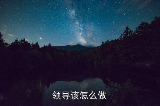 領(lǐng)導該怎么做
