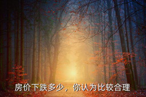 房?jī)r(jià)下跌多少，你認(rèn)為比較合理