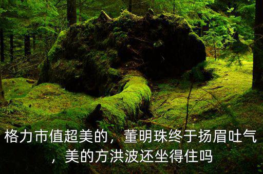 格力市值超美的，董明珠終于揚眉吐氣，美的方洪波還坐得住嗎