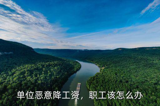 單位惡意降工資，職工該怎么辦