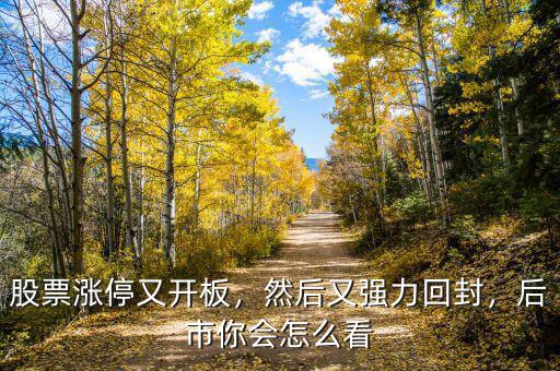 股票漲停又開板，然后又強(qiáng)力回封，后市你會(huì)怎么看