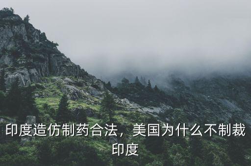 印度造仿制藥合法，美國為什么不制裁印度