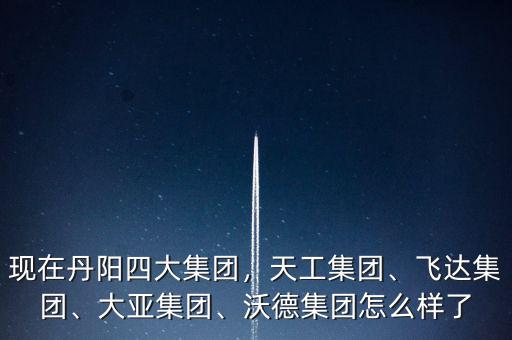 現(xiàn)在丹陽四大集團(tuán)，天工集團(tuán)、飛達(dá)集團(tuán)、大亞集團(tuán)、沃德集團(tuán)怎么樣了