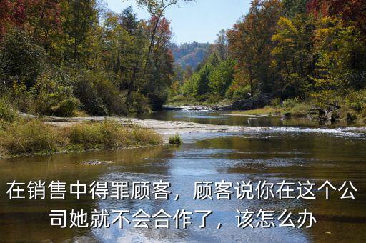 在銷售中得罪顧客，顧客說你在這個公司她就不會合作了，該怎么辦