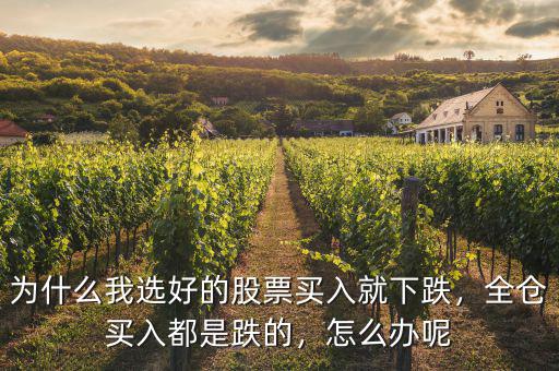 為什么我選好的股票買入就下跌，全倉買入都是跌的，怎么辦呢